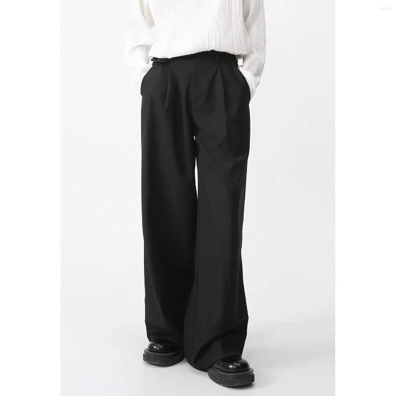 DHgate.com:Mens Solid Full Baggy Casual Wide Leg Trousers
