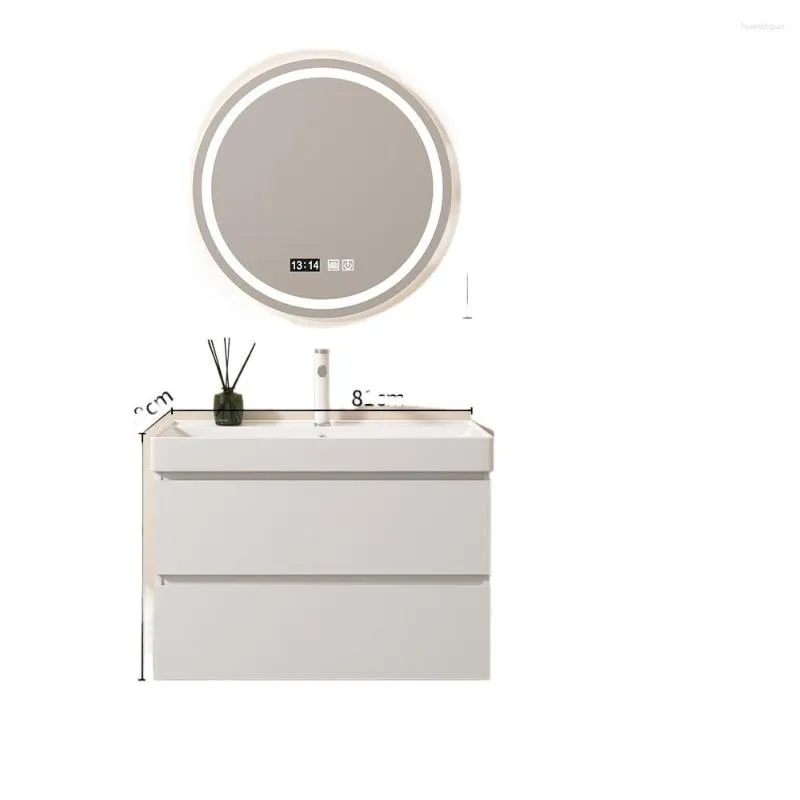 Juego de accesorios de baño, lavabo de cerámica, lavabo completo, combinación de gabinete de baño, lavabo minimalista moderno para el hogar