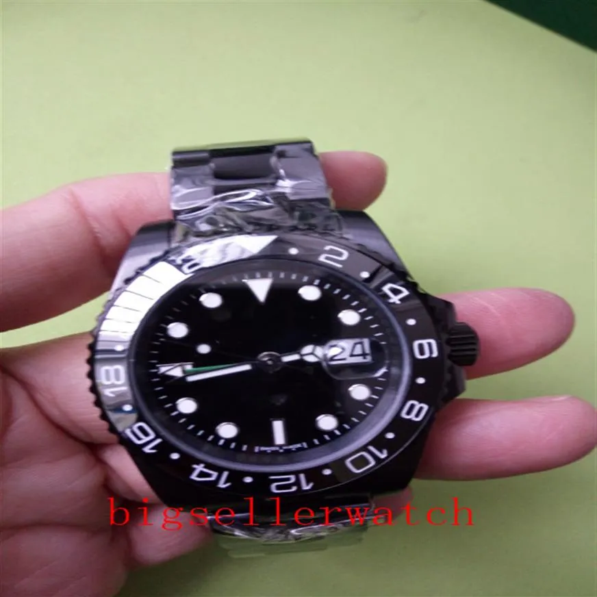 New high quality mens sports watch GMT series 116710 black dial ceramic bezel sapphire glass automatic mechanical mens watch291W