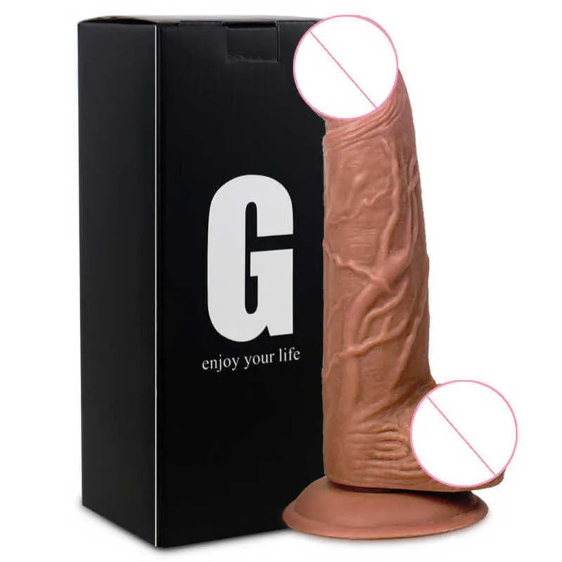 Gelugee realistiska silikon dildo enorma sucker mjuka dildos för kvinnor onanator kvinnlig vagina massage anal plug produkt