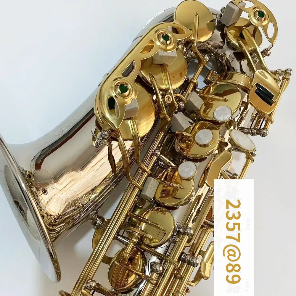 2023 Professional Alto Saxophone Down E-Tune O37 Originalstruktur Gravering Utsökta mönster som spelar altsax jazzinstrument