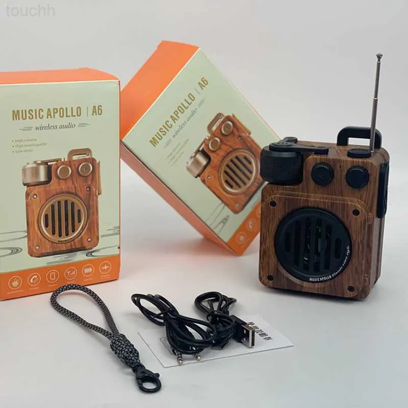 Lautsprecher Retro Wireless Bluetooth tragbarer Lautsprecher Outdoor für Soundsystem -Radio -Musik -Subwoofer R230608 L230822