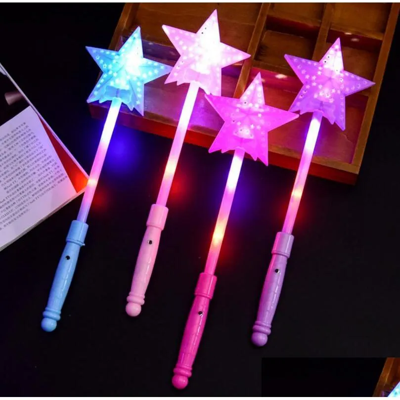 Autres fournitures de fête d'événement Vente Concert Light Stick Star Hollow Glow Magic Bunny Enfants Flash LED Jouet Cadeau Drop Livraison Accueil Dh3Dl