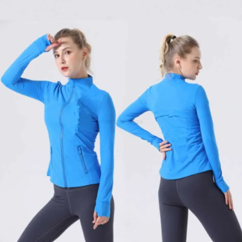 LL yoga Yoga Jacket Women's Workout Sport Coat Fitness Jacket Sport Quick Dry Activewear Top Solid Zip Up Sweatshirt Sportwear