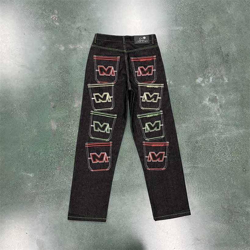 Minus twee heren multi-pocket jeans origineel Engeland ontwerp High Street broek kleurrijke Mt beste kwaliteit hiphop mode broek