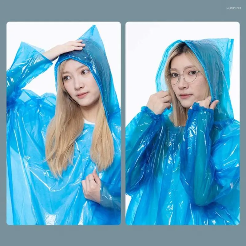 thumbnail image 2 of EVA Material Poncho Reusable Rain Poncho For Outdoor Activities 2 of 13