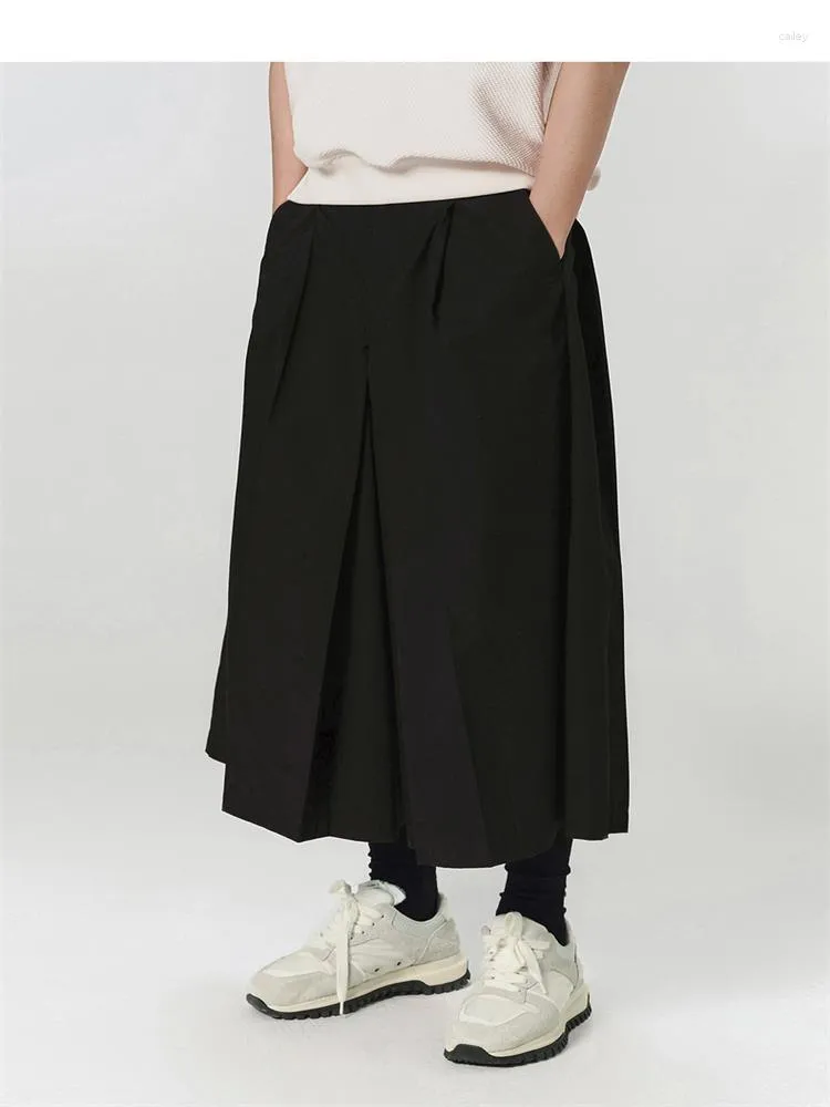 Men's Pants Wide Leg Skirt Spring/Summer Gothic Performance Dress Fashion Casual Super Loose Plus Size Eight