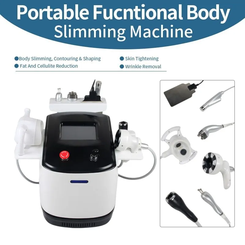 Multifunktionell 6 i 1 RF-kavitation Vakuum RF Roller Massage V49 Body Slimming Machine