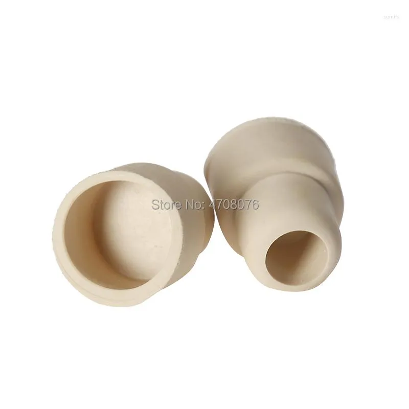 Rubberen stop voor reagens fles witte omgekeerde omgekeerde hoes geperforeerde bung sluiting plug afgesloten deksel 15/18 mm 50 stks/pakket