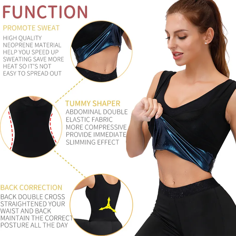 Cintura Tummy Shaper Mujeres Termo Sudor Chaleco Hombres Sauna Tank Top  Adelgazar Vientre Compresión Entrenador Quema Grasa Abdomen Entrenamiento  Camisa Gimnasio Corsé 230821 De 10,04 €