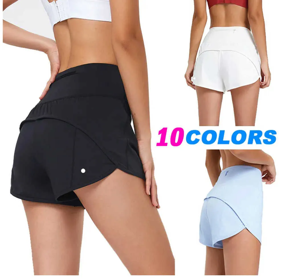 Shorts Yoga Outfit Set Womens Sport Hotty Hot Casual Fitness Fitness Leggings Lady Girl Workout Palestra In biancheria intima che corre con cerniera sul retro