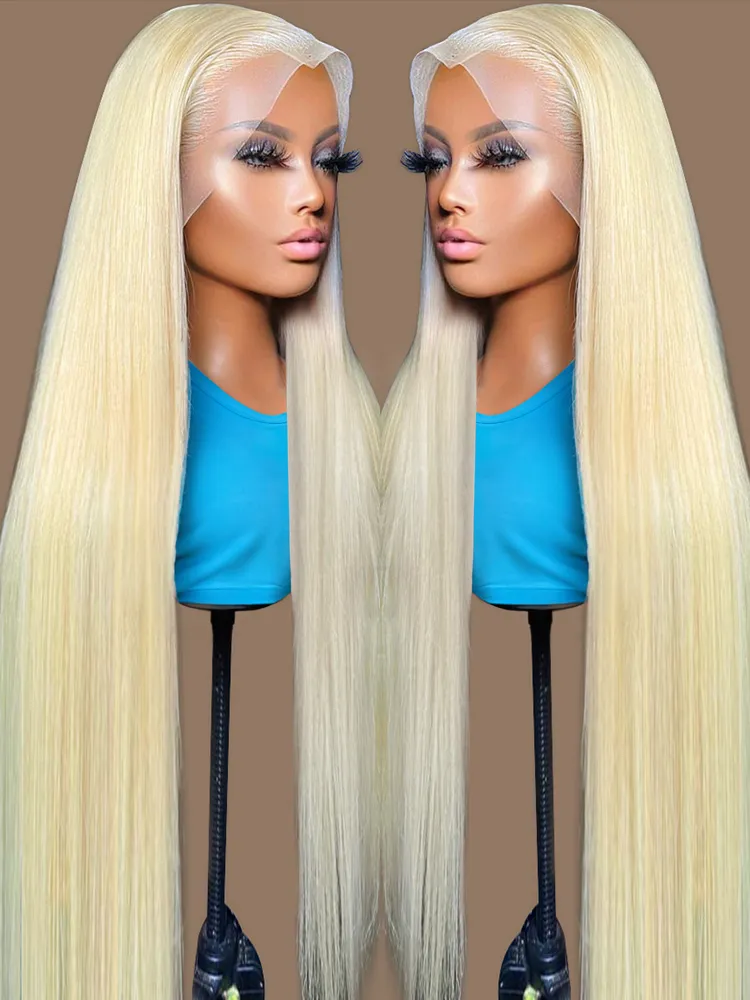 30 inch transparant 13x4 recht 613 honing blond kant voorkant menselijk haar pruik Braziliaanse menselijk haar kanten frontale pruiken voor vrouwen