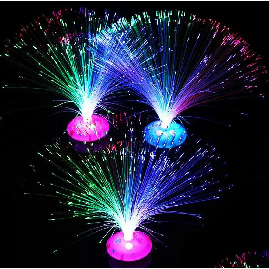 Décoration de fête Lampe à fibre optique LED Colorf Starry Glowing Gem Floral Holiday Wedding Lumière festive - Illumine toute goutte d'ocn Livraison Dhggs