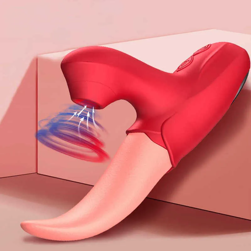 Massager Rose Vibrator Dildo Vrouwelijke Clit Stimulator Zuigen Tepel Tong Likken Pijpen Masturbator voor Vrouwen
