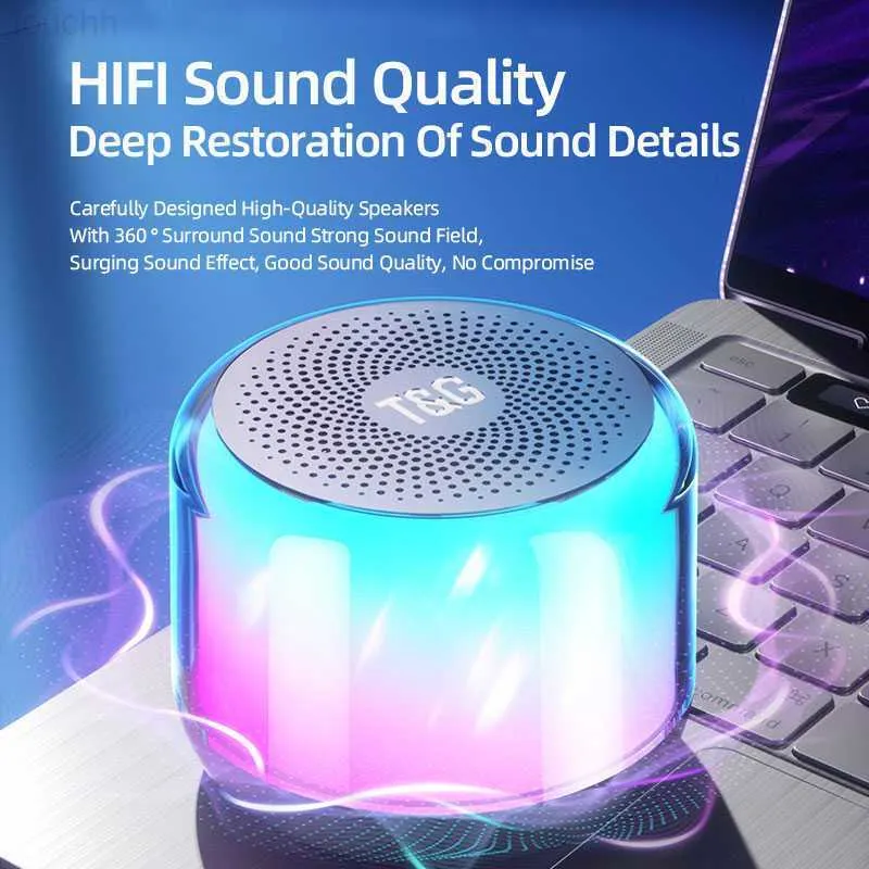 Mini Car Audio Outdoor Portable Sports Bluetooth -högtalare med Stereo Sound Subwoofer Support Högtalare R230621 L230822