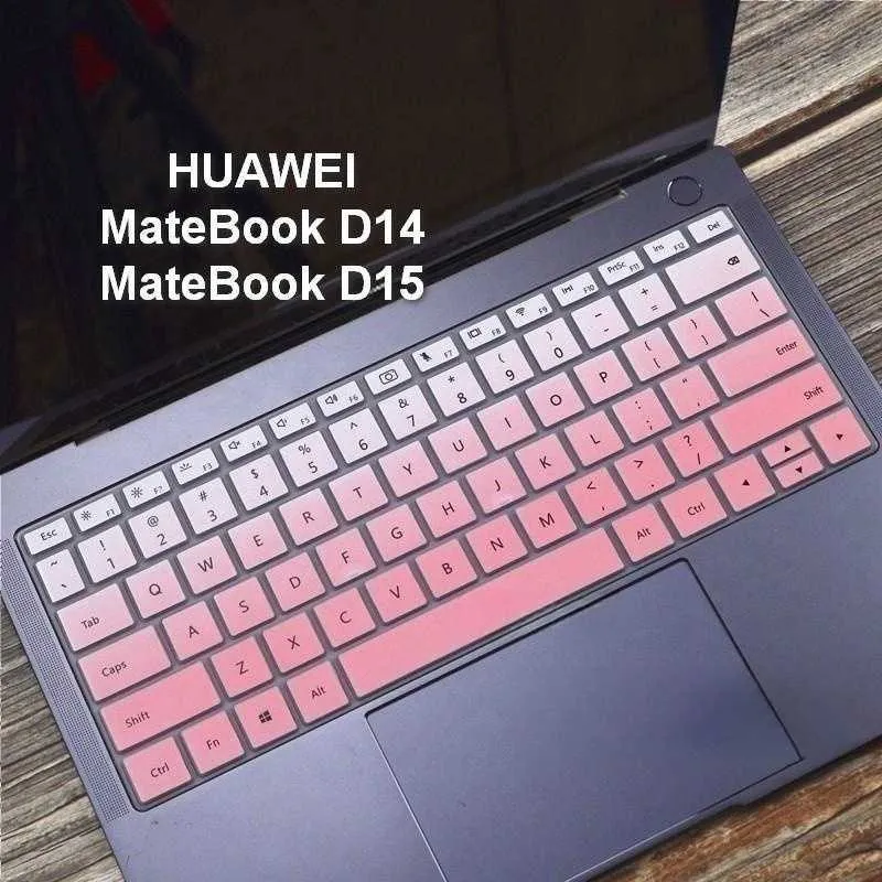 Capa de teclado para huawei matebook d14 d15 protetor de teclado 2020 2021 portátil companheiro livro silicone pele