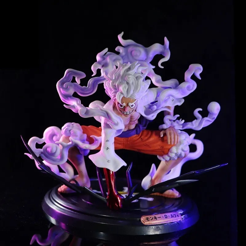 Игрушка фигуры Luffy Gear 5 Аниме -фигура Sun God God Nikka PVC статуи статуи статуи коллекционные модельные игрушки для детей подарок 230821