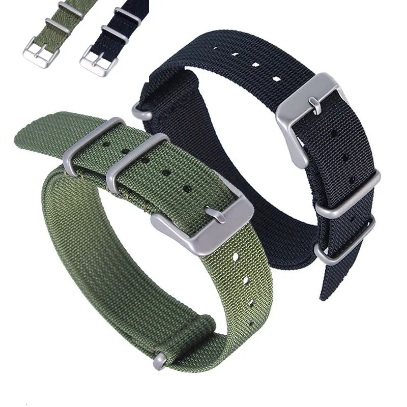 Bracelets de montre bracelet militaire en Nylon universel 18mm 20mm 22mm sangles rayé accessoires de remplacement tresse 230821