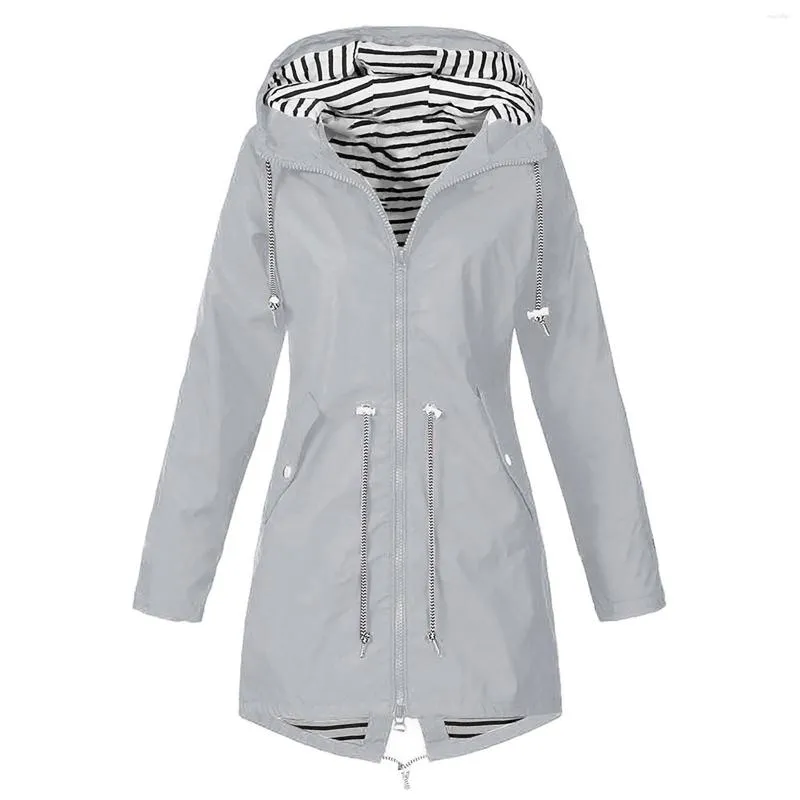 Knee length raincoat with hood womens sales
