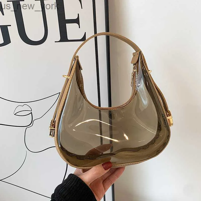 Totes nouveau sac à main marque de mode femmes gelée sac Transparent luxe fête bal soirée petit sac fourre-tout femme décontracté clair embrayage HKD230822