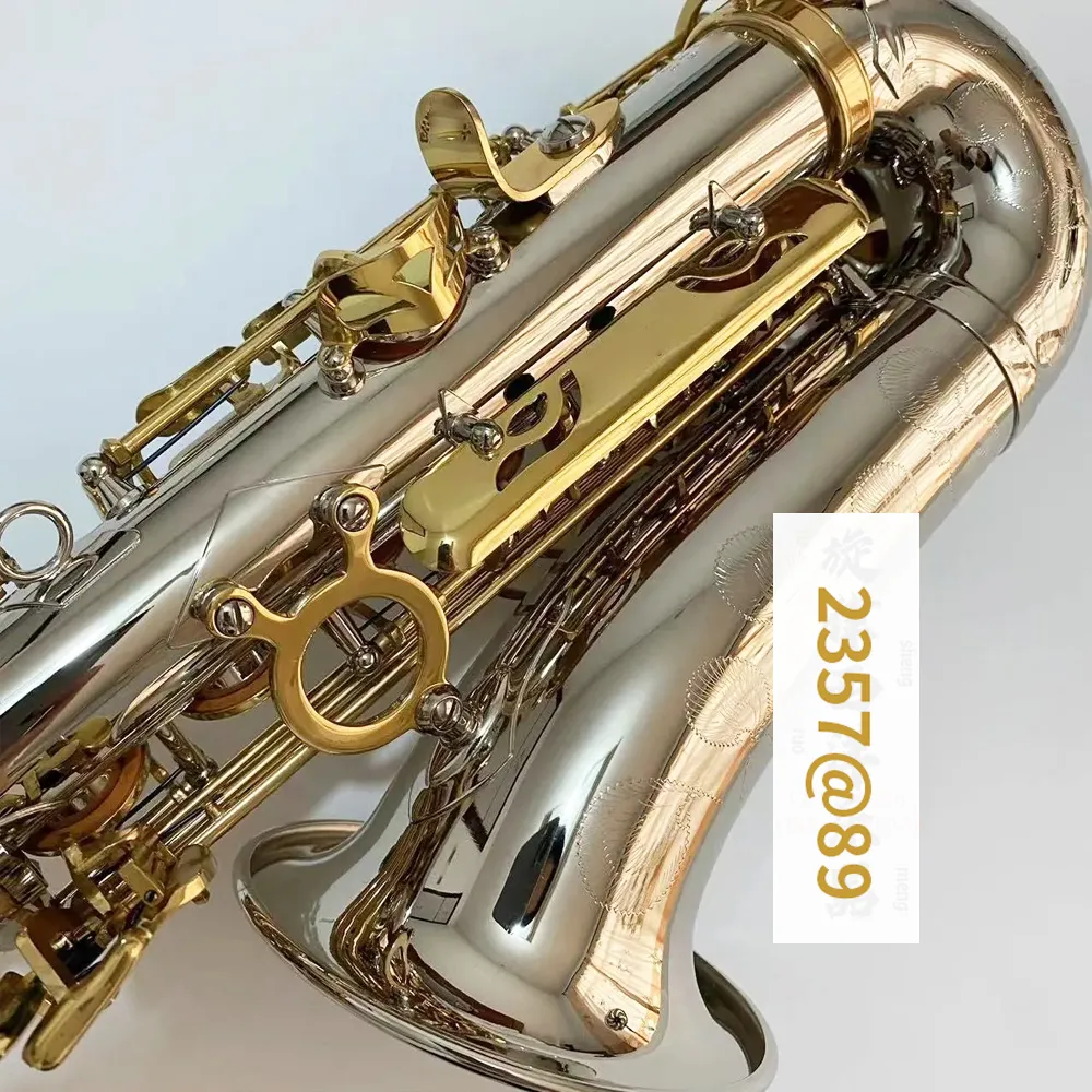 2023 Profesjonalny saksofon altowy w dół e-tuton O37 Oryginalna struktura grawerowanie wykwintne wzór gry saksofon