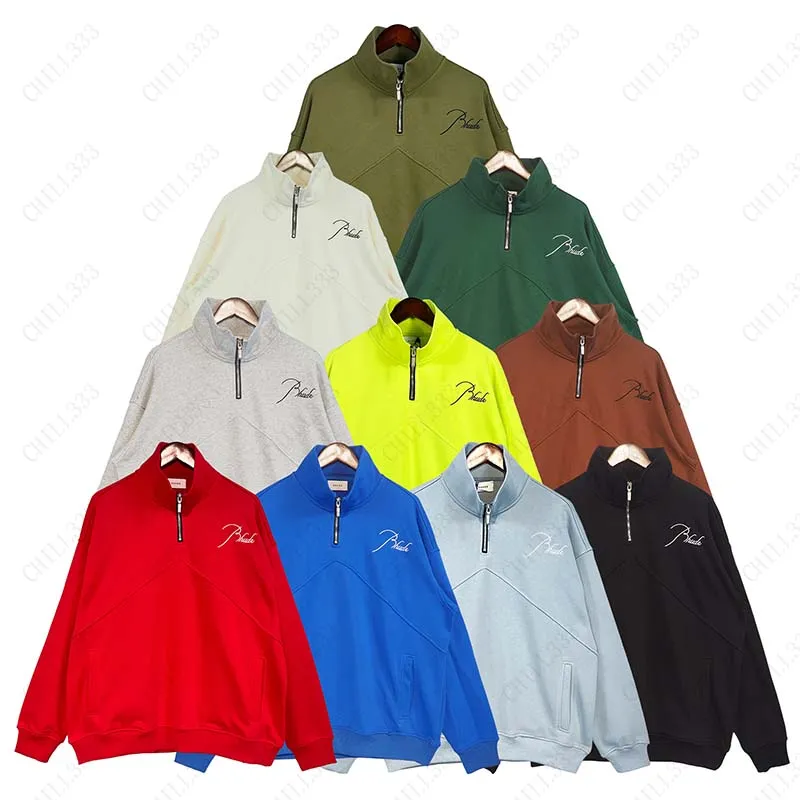 Rhude Survêtements Demi Fermeture Éclair Survêtement À Capuche Et Pantalon De Jogging Ensemble Streetwear Pantalon Sports Casual Unisexe Sweats À Capuche Sportswear Costumes Jogger Pantalon