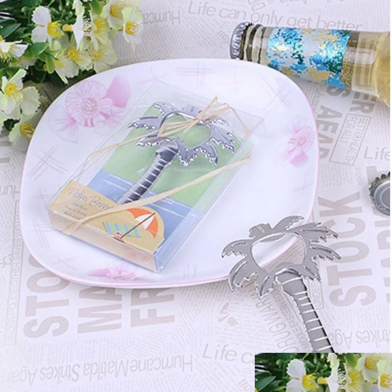 Party Favor Palm Breeze Chrome Tree Beer Bottle Bottle Bottle Prezent Bridal Shower WA2029 DROP PROVITEM DOMOWANEGO OGRODOWEGO GARDOWE ZAPRODZENIE DHV89