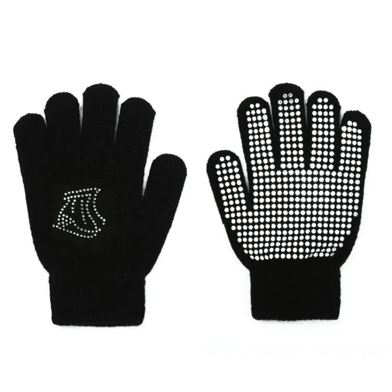 Kids Non Slip Rubber Black Football Gloves Warm, Stretchy, And