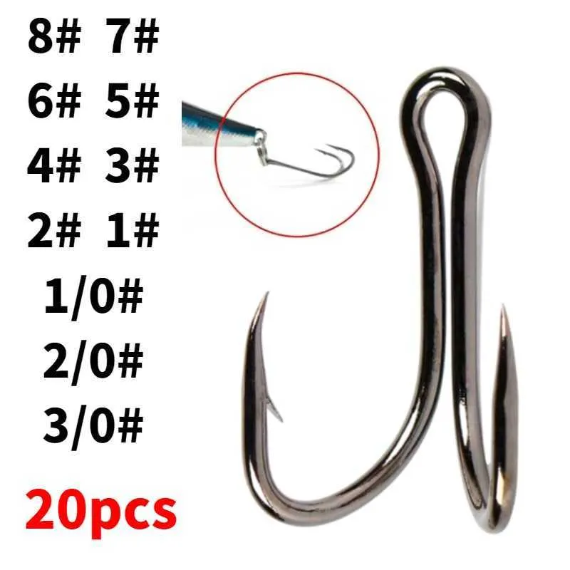 Fishing Hooks Double FishHook Carbon Steel Crank Barbed Jig Fly Tying Soft  Lure Sea Bass Fishing Accessories Weedless Tools Tackle X0822 From  Kaiser01, $11.65