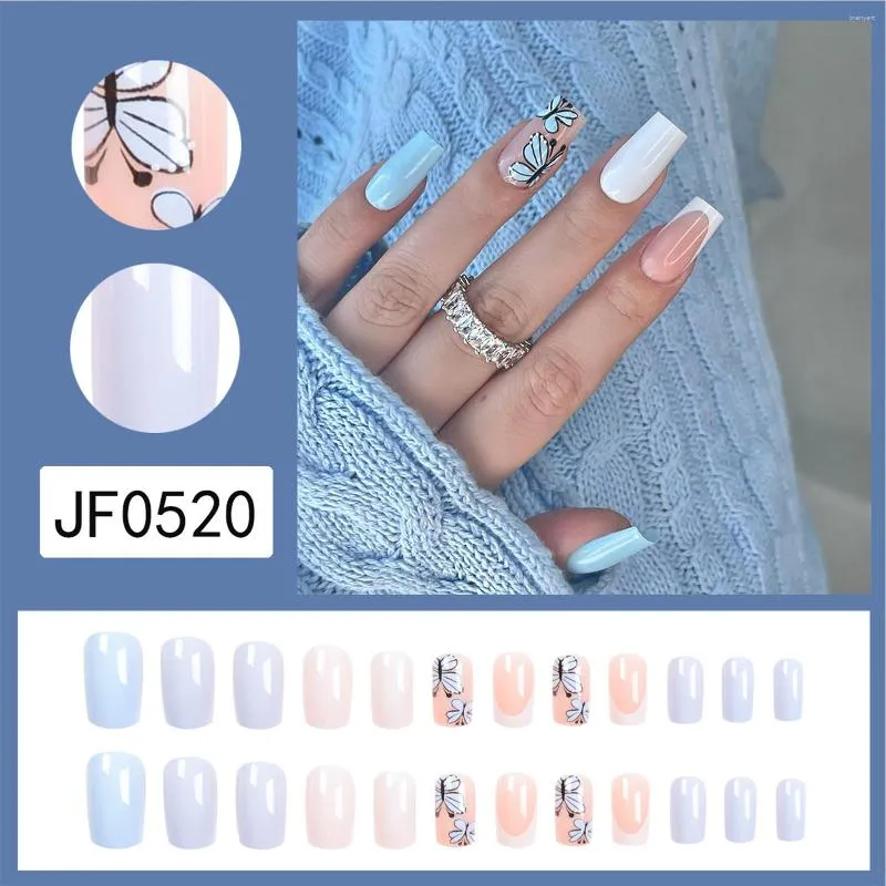 blue square acrylic nails