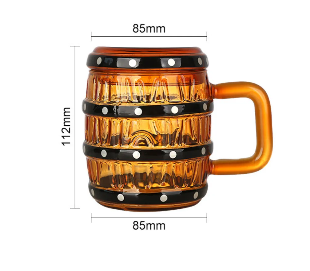 16oz Glass Coffee Mug With Wooden Barrel Lid ... From Jikolp555, $7.09 |  DHgate.Com