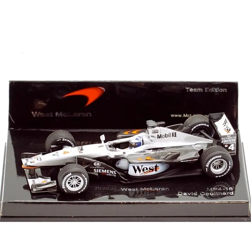 Dascast Model Minichamps 1 43 MP4 16 Alesi Coulthard Simulation Limited Edition Harz Metal Static Car Toy Gift 230821
