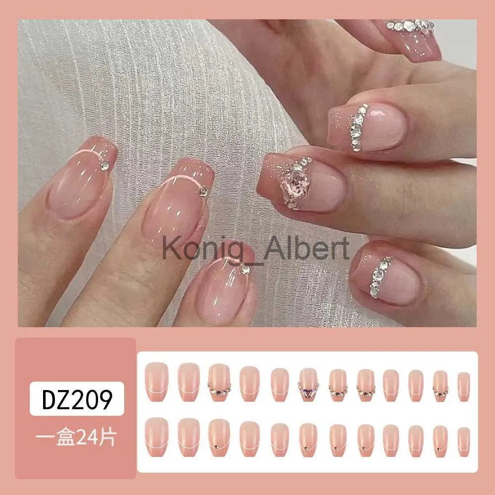 Buy Secret Lives acrylic press on nails artificial nails extension greyish  blue color 3D bow with white & golden pearl fake nails design 24 pieces set  with kit Online at Best Prices