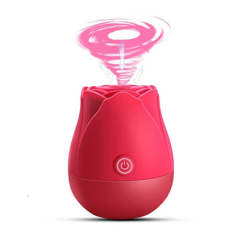 Masseur vente produit succion orale Clitoris vagin mamelon Stimulation adulte pour femmes fleur rouge Rose vibrateur