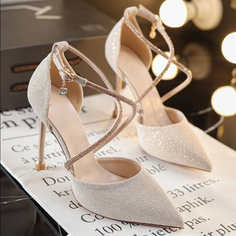 Zapatos de vestir de verano para mujer, zapatos de tacón alto de aguja sexy, zapatos de fiesta con punta en punta para mujer, zapatos negros para boda 230822