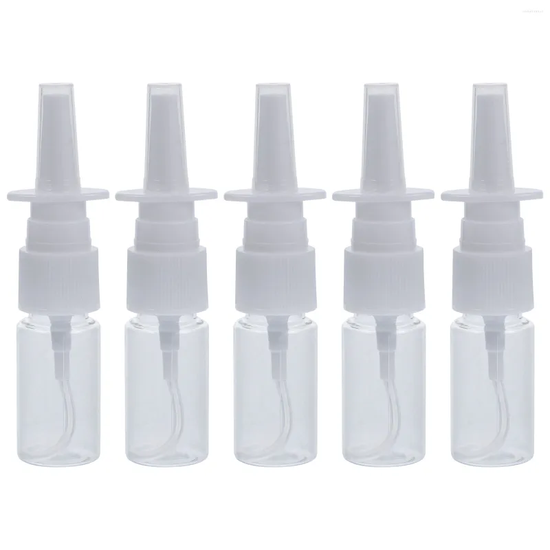 Lagringsflaskor Heallily Portable Nasal Spray Bottle 10 Ml Rhinitis Mist Sprayer Transparent 5st