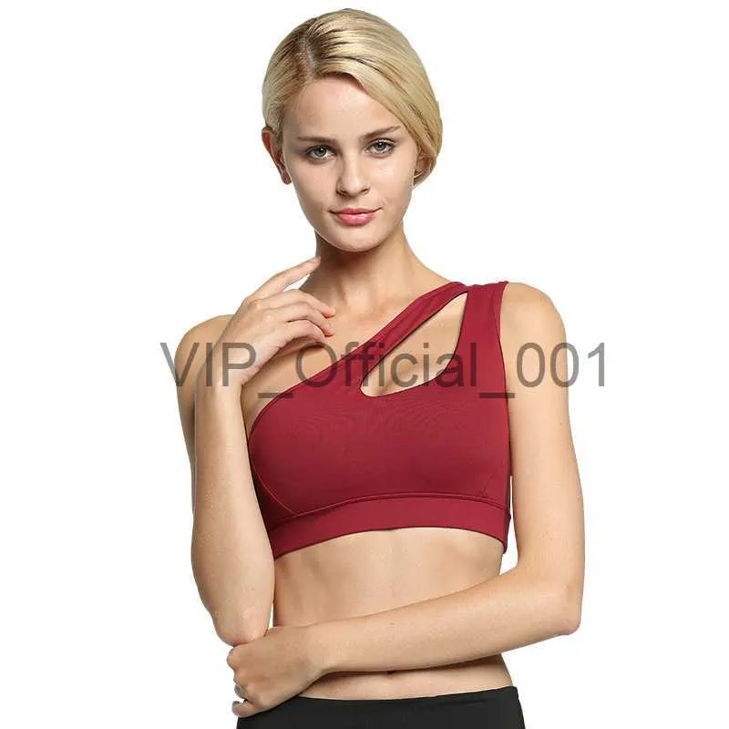 Womens One Shoulder Yoga Bra With Padded Top For Fitness, Running
