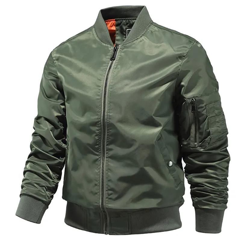 Giacche da uomo Bomber per bomber maschere Army MA-1 Flight Baseball Varsity College Pilota Air Airproof Tactical Tactical Male Inverno Coat per uomini 230821