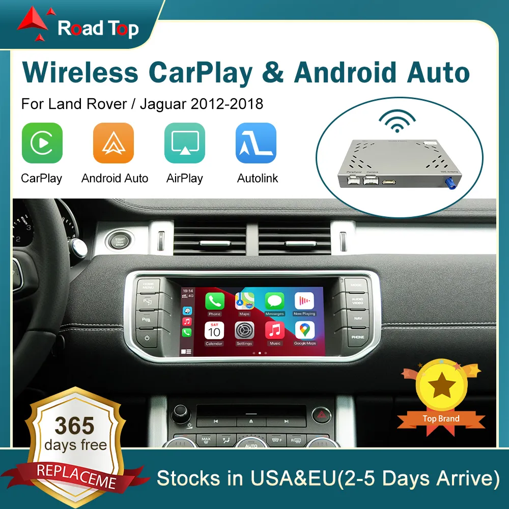 Carplay inalámbrico para el coche de Land Rover/Jaguar/Range Rover/Evoque/Discovery 2012-2018 Android interfaz para coche Mirror Link AirPlay Ai Box