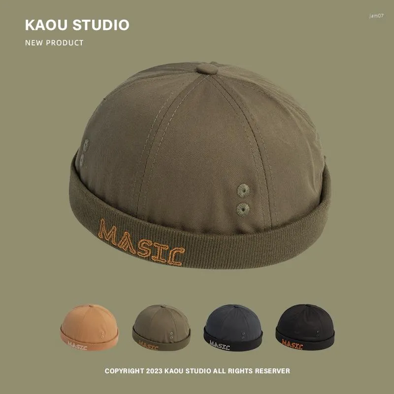 Beret Hip Hop Chińskie wynajmujący Kapelusz Mężczyźni i kobiety Para Spring Autumn Street Yupi Brimless Skullcap