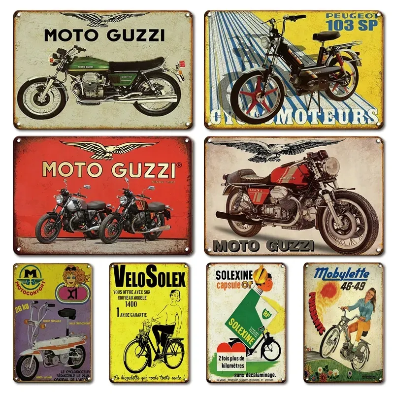 Plaque Tôle émaillée Honda 30 Cm - Déco Garage, Atelier, Moto, Style Nostalgique