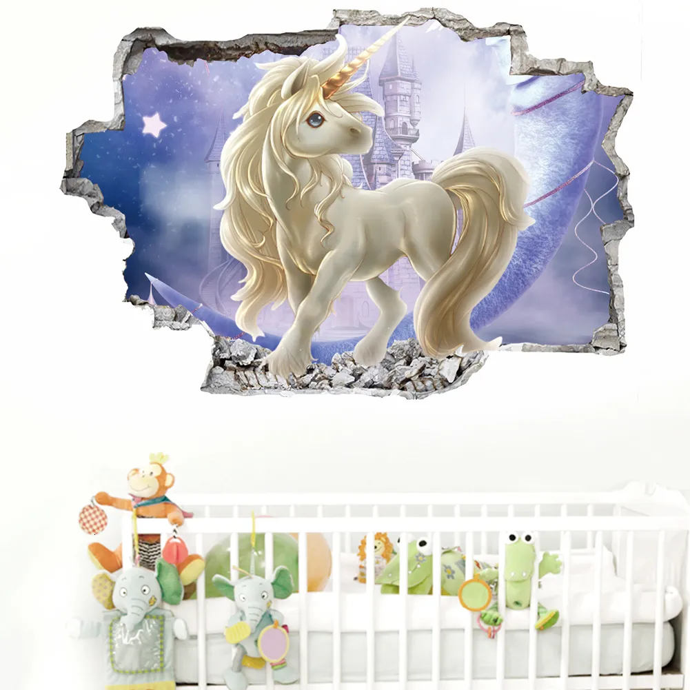 Unicorn wall stickers art mural bedroom living room wall decoration children