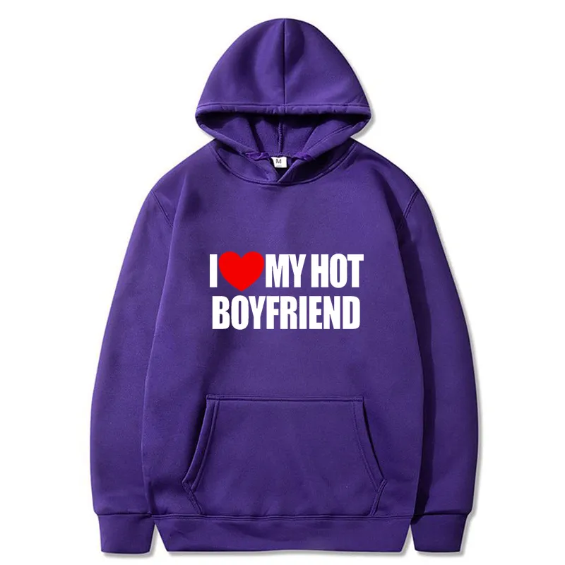 I Heart-Sudadera con capucha para parejas, sudadera con estampado