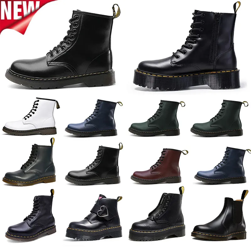 패션 럭셔리 디자이너 Doc Martens Boots Shoes 남자 여자 눈 부츠 Doc의 흑백 패션 클래식 닥터 Sh Maertens Doc Martens 36-45