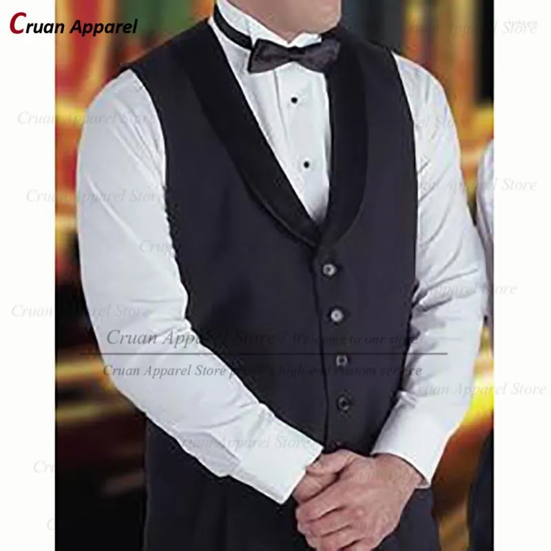 Giubbotti maschili più recenti disegni di moda grigio scuro abito gilet slim fit groomsman groom wedding senza maniche