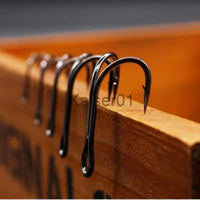 Fishing Hooks 20pcs Double FishHook Carbon Steel Crank Barbed Jig Fly Tying  Soft Lure Sea Bass Fishing Accessories Weedless Tools Tackle x0822