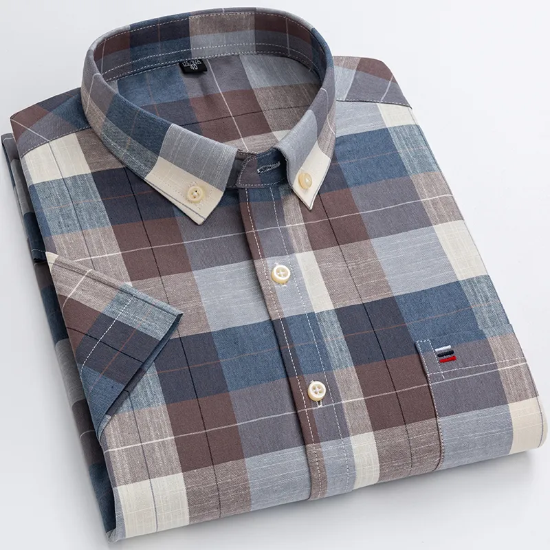 2023 Mens Pure Cotton Oxford Casual Shirt With Square Collar 2023 Mens Pure Cotton Oxford Casual Shirt With Square Collar