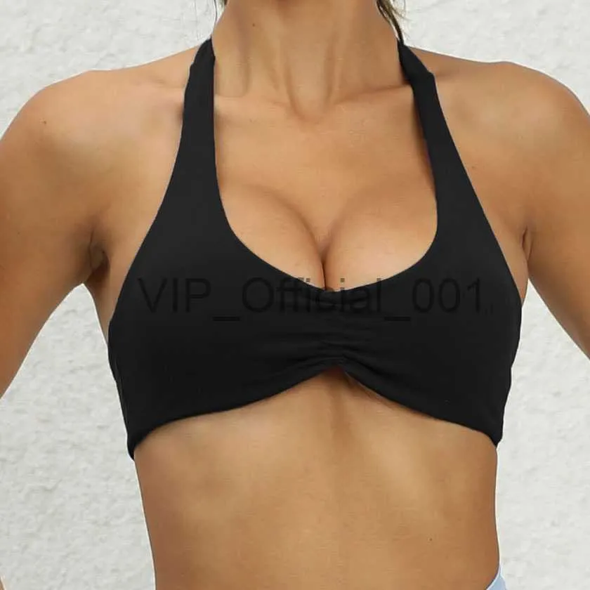 Womens Backless Black Wunderlove Sports Bra Push Up Crop Top For
