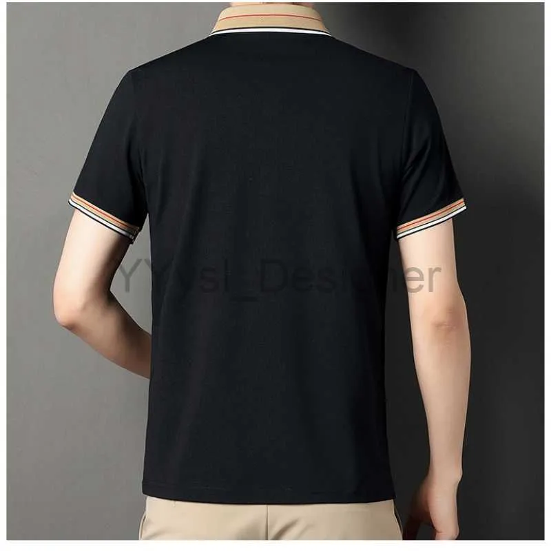 Men s Short Sleeve Knitted Sweater Summer Stand up Collar Slim Fit Fashionable Design Short Sleeve T Shirt Size M 4XL x0822