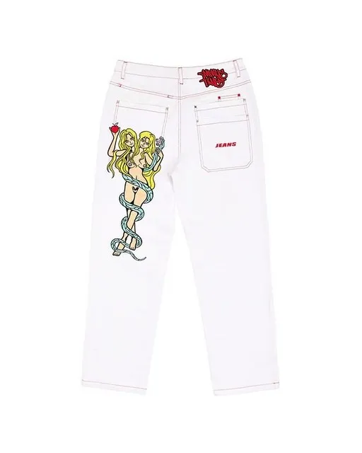 2023 Fashion Anime Print Denim Streetwear Jeans For Men And 2023 Fashion Anime Print Denim Streetwear Jeans For Men And